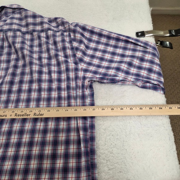 Peter Millar Mens Extra Extra Large Plaid Button Down Shirt 100% Cotton - Picture 6 of 6